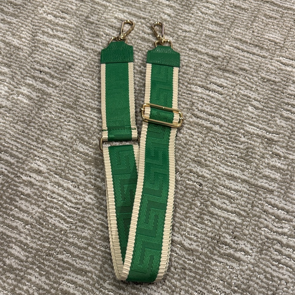 Green Purse Strap with Gold Hardware